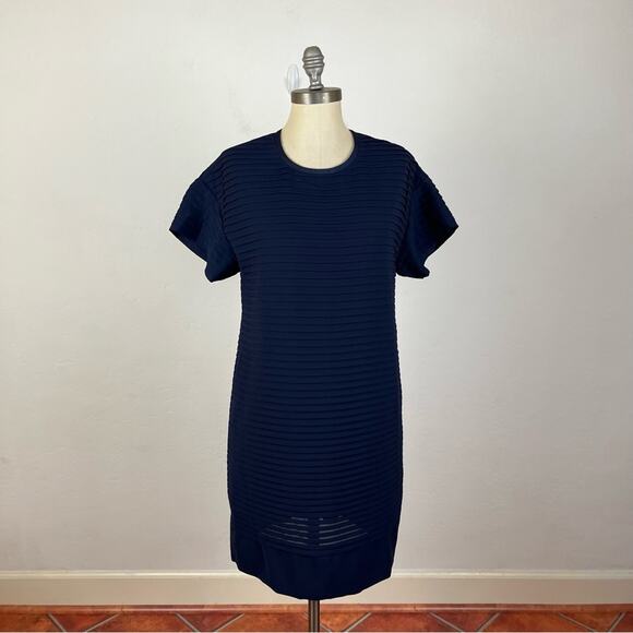 J. Crew Dresses & Skirts - J. Crew Navy Tiered Capped Sleeve Shift Dress